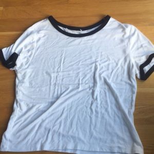 White and black forever 21 shirt
